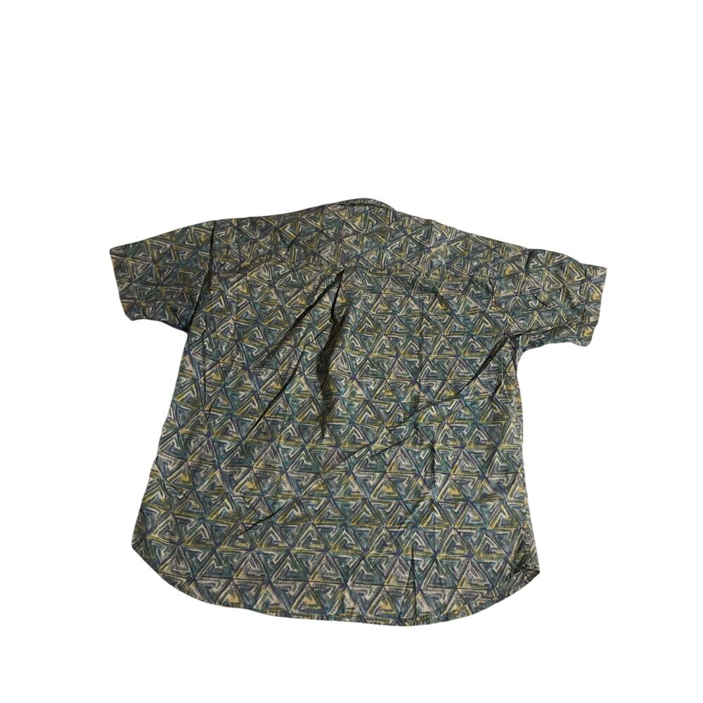 Vintage Chaps Geometric Print Shirt Retro Classic Sz XL